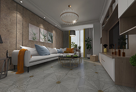 白金色橡木羅馬方拼（帶圓形玻璃）,進(jìn)口地板,環(huán)保地板